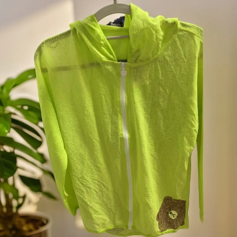 秋冬儿童长袖风衣外套荧光绿7003