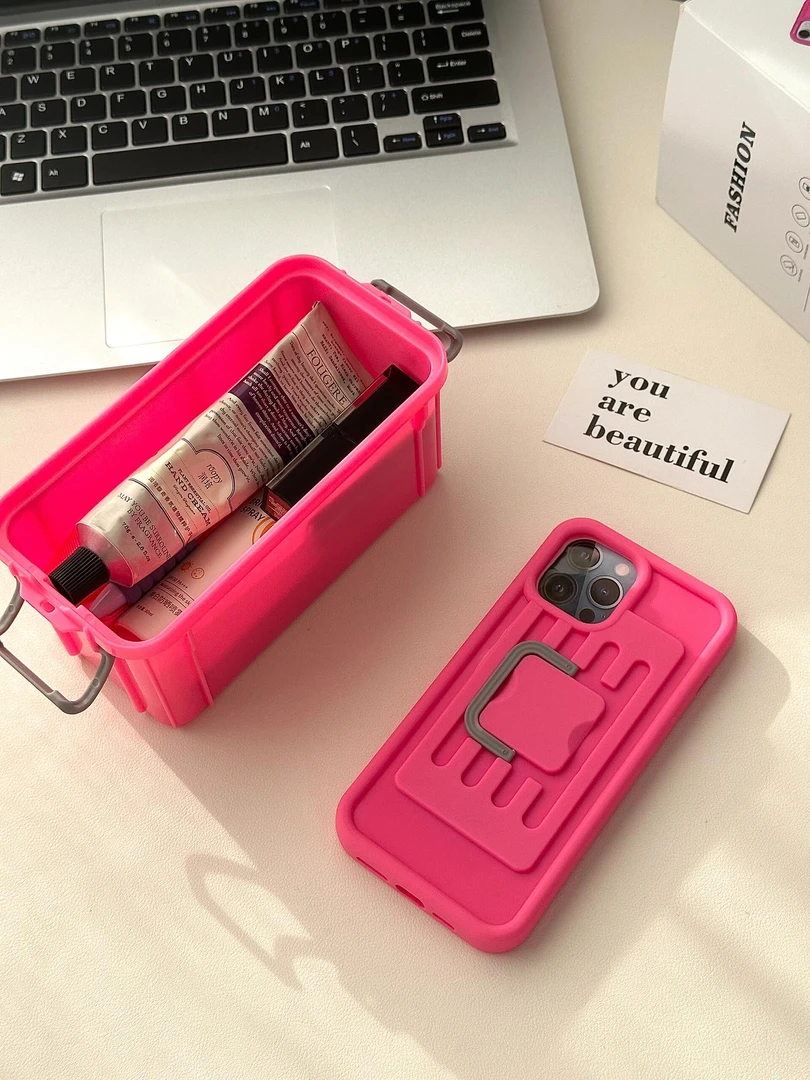少女收纳箱手机壳适用苹果15PROMAX手机壳iPhone14高级13创意新潮