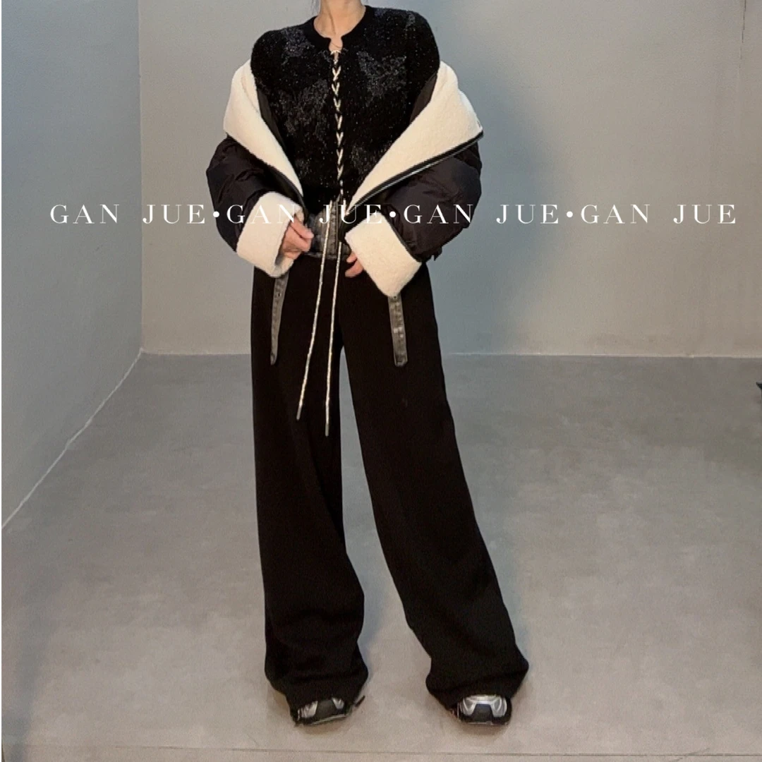 UHOT/诱货设计师品牌24AW 黑色 加绒 休闲长裤 ganjue买手店