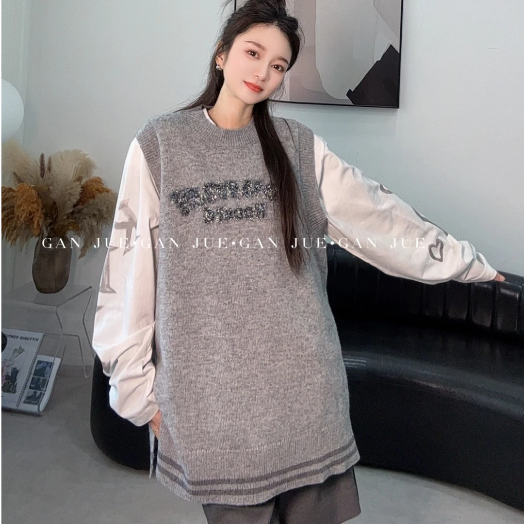 OZE®设计师品牌女装24AW 灰色 马甲 羊毛衫 ganjue买手店