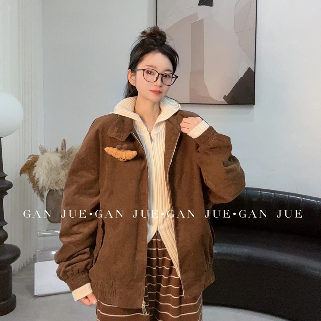 Rimk 设计师品牌24AW 手工钩针平绒棉服夹克 ganjue买手店