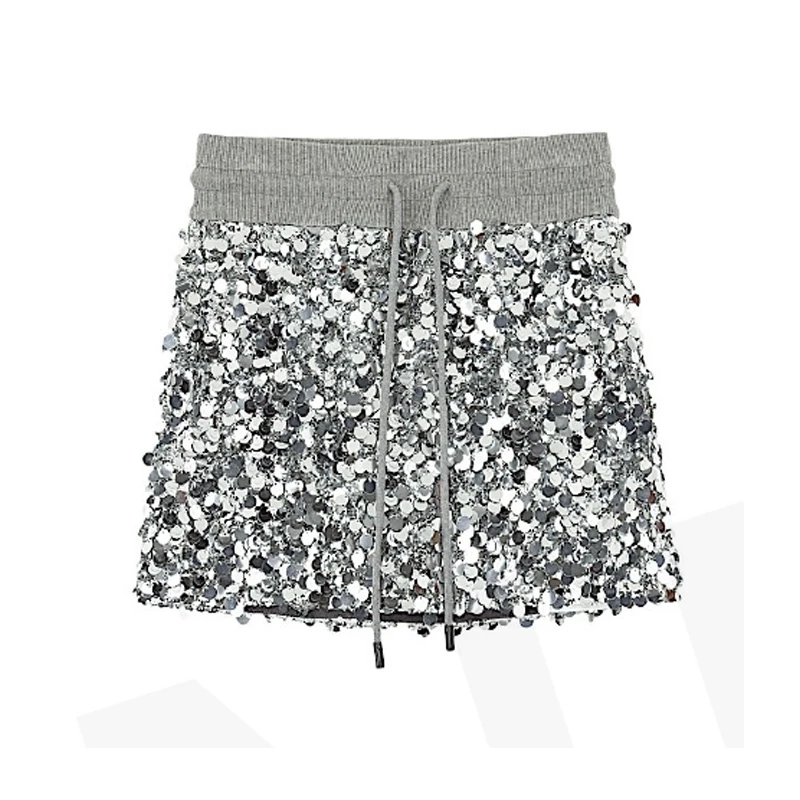 AVVENN福福专属设计师品牌亮片裙半身裙短裙裙子半裙