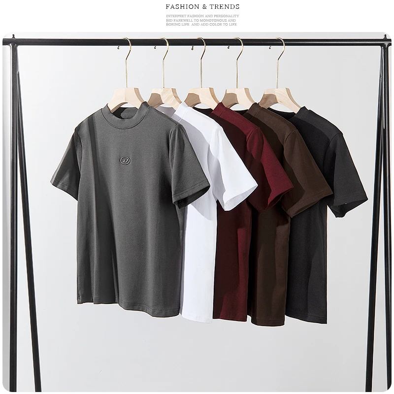 《伊人》2024新款时尚百搭春夏简约纯色圆领打底休闲女士短T恤 2601