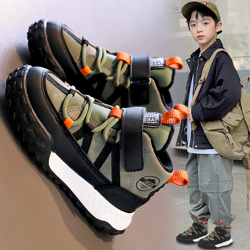 乔丹男童加绒运动鞋2023秋冬新款中大童保暖二棉鞋防滑加厚儿童鞋