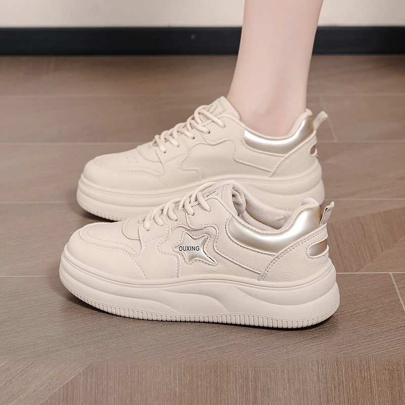 厚底小白鞋女2024秋季新款百搭时尚女鞋软底运动学生潮鞋休闲板鞋