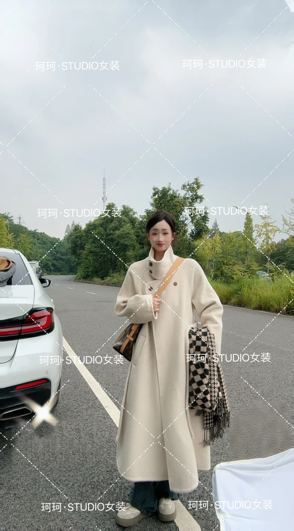 8831高品质媛高级感双面毛呢大女款外套轻奢气质时尚双面呢秋冬