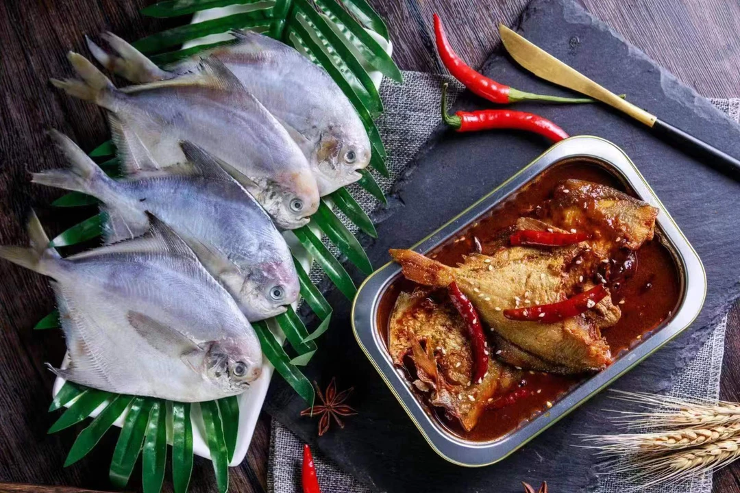 到手5盒 辣卤鲳鱼 开盖加热即食 每盒6-7条400/盒