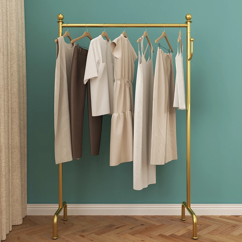 简约轻奢单杆衣帽架家用挂衣架网红晾衣架客厅卧室架子服装店展示