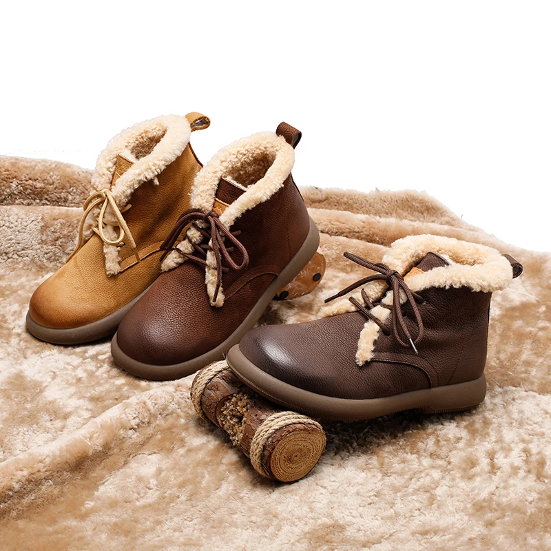 羊皮毛一体大棉鞋7715-2防寒保暖百搭短筒雪地靴女靴大棉雪地靴女
