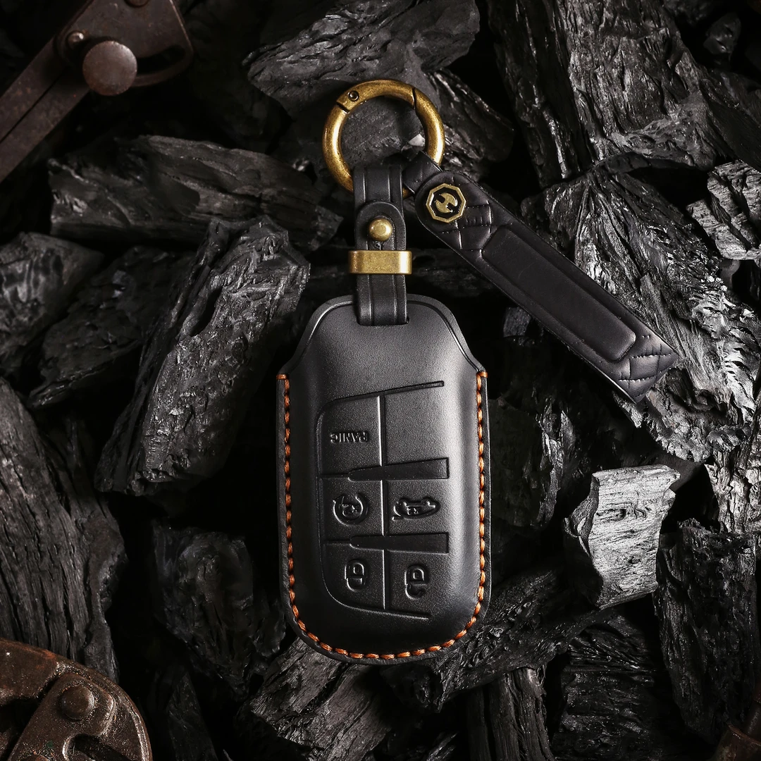 复古风吉普车钥匙套指南者自由侠道奇牧马人大切诺基专用真皮壳扣