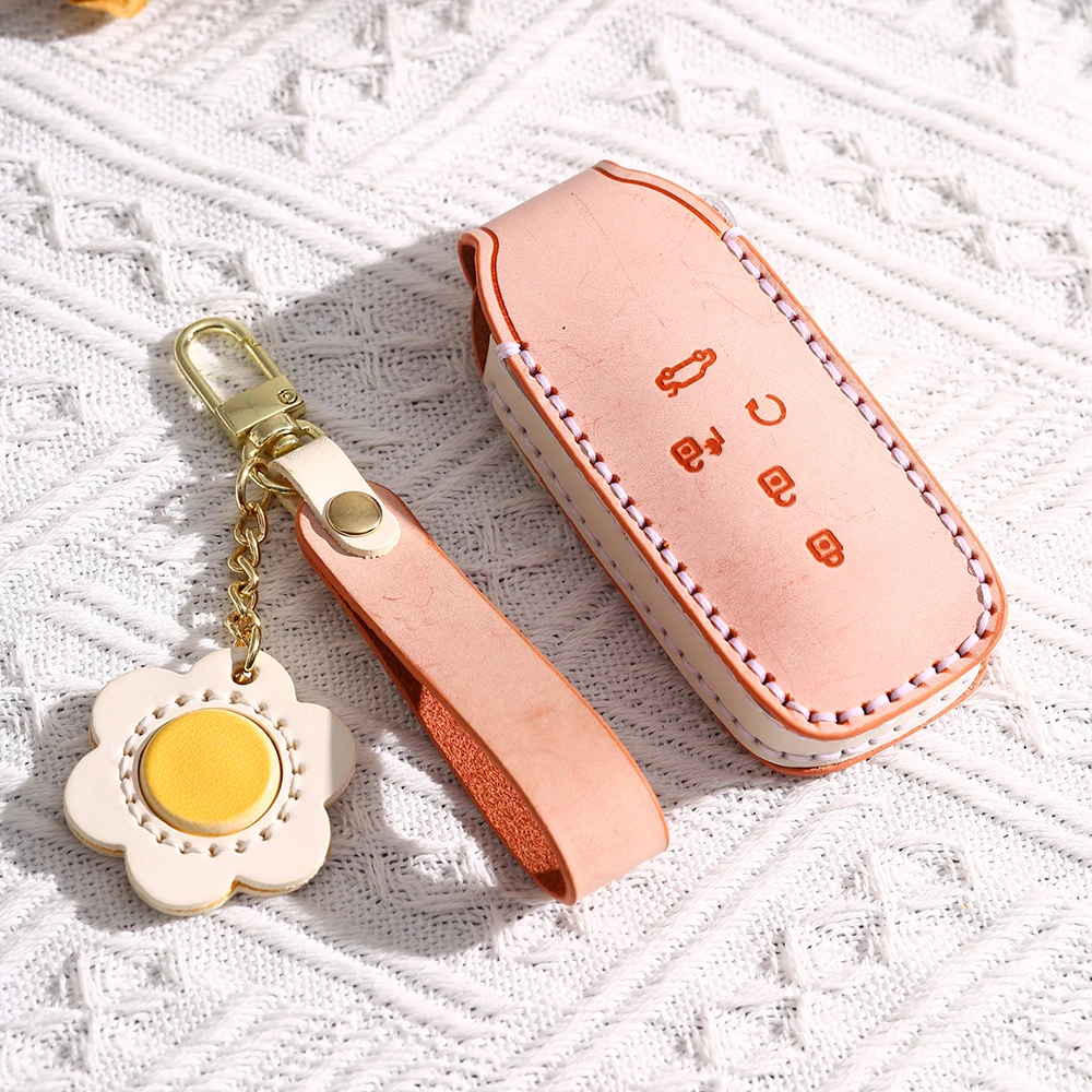 雾蜡皮传祺钥匙套GS8大宗师版M8影豹埃安专用真皮手工防护壳扣包