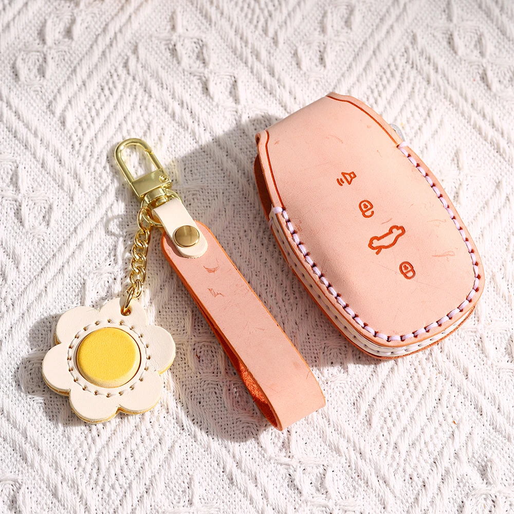 雾蜡皮吉利钥匙套星越L星瑞博越缤越专用手工真皮防摔保护壳扣包