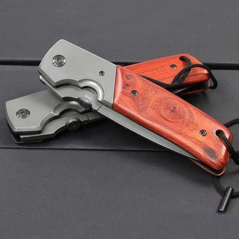 高硬度一体皮套长款小刀户外野营随身防身原装进口德国折叠刀