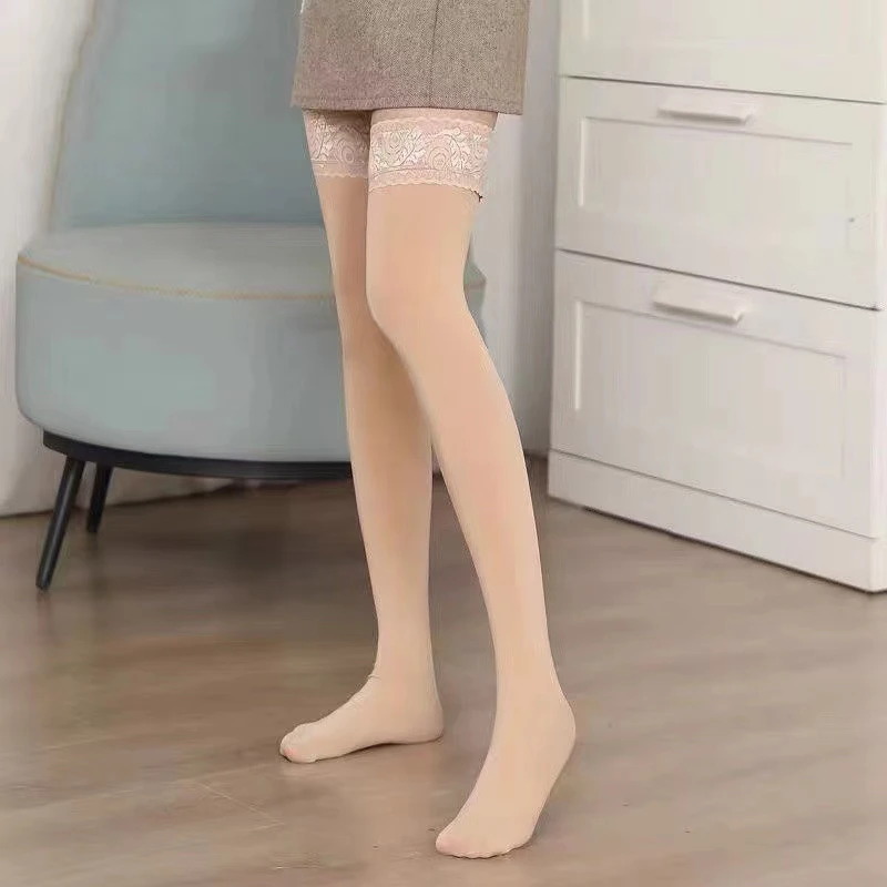 蕾丝硅胶时尚加大袜