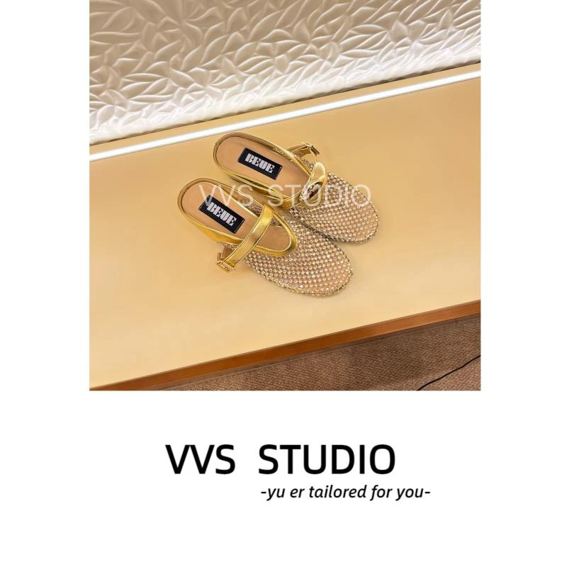 时尚夏季百搭软底气质网状透气包头拖鞋4266