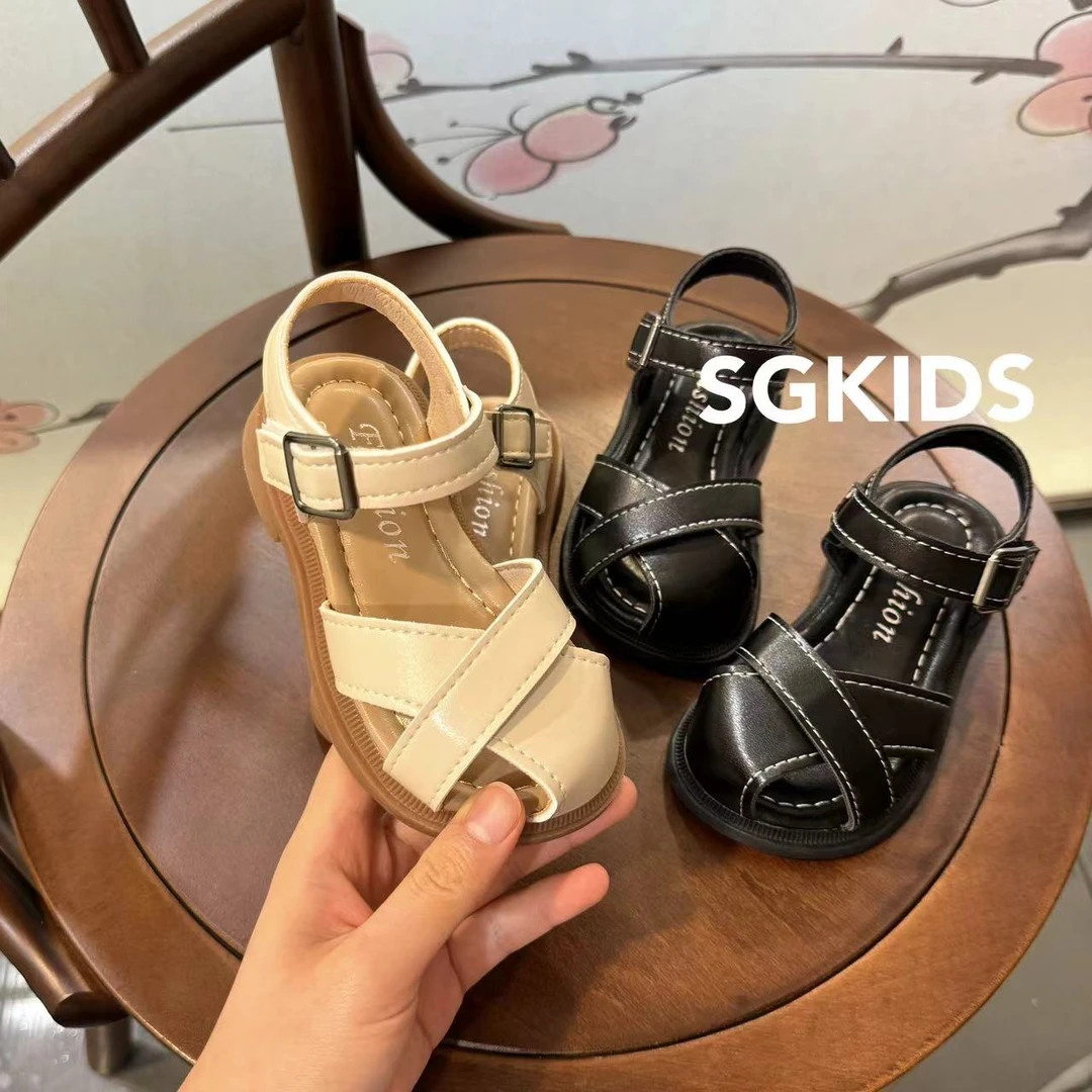 【腿哥专属】儿童凉鞋2025时尚包头半凉鞋女童韩版防滑软底休闲凉鞋