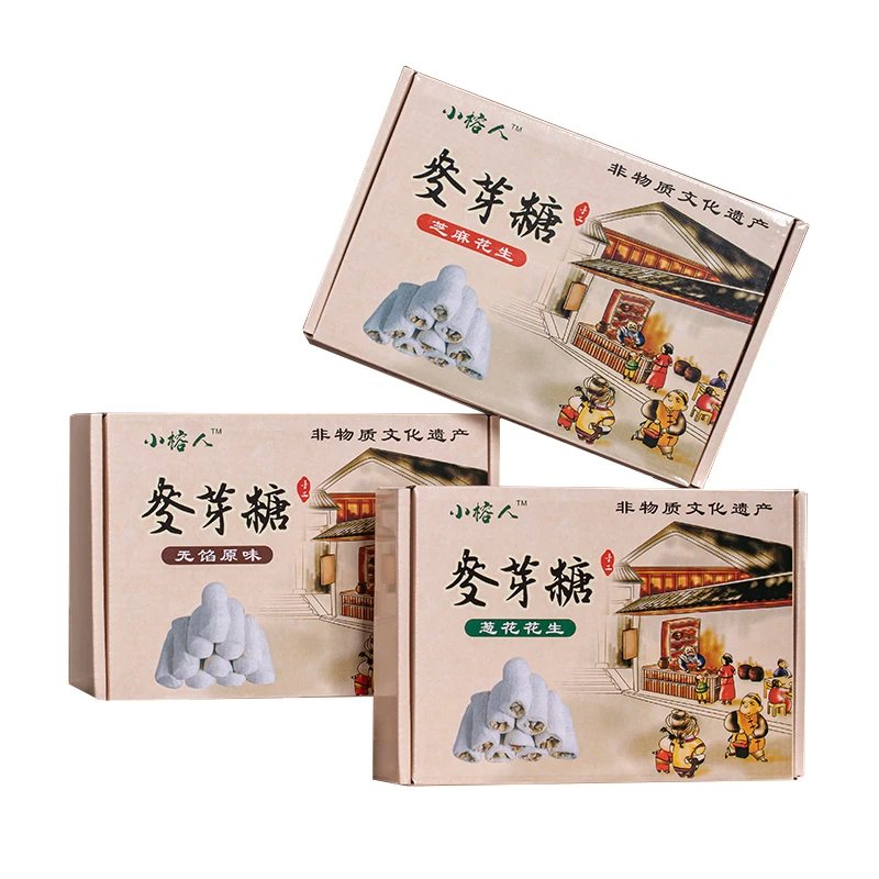 小榕人麦芽糖芝麻花生麦芽糖手工无馅美味麦芽糖葱花花生麦芽糖