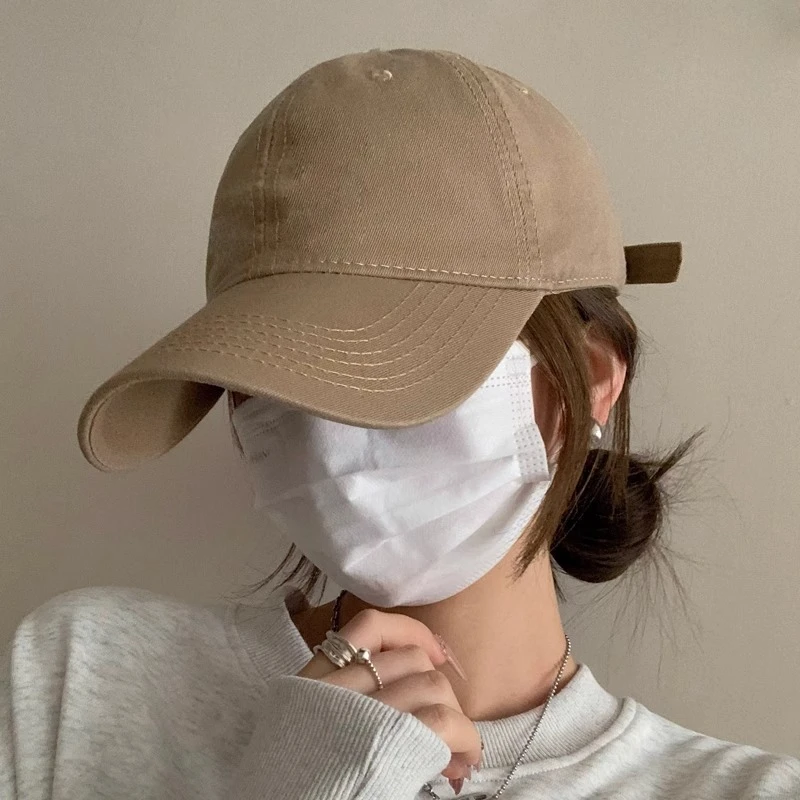 纯色大头围鸭舌帽女秋冬季ins潮时尚百搭休闲棒球帽男韩版显脸小