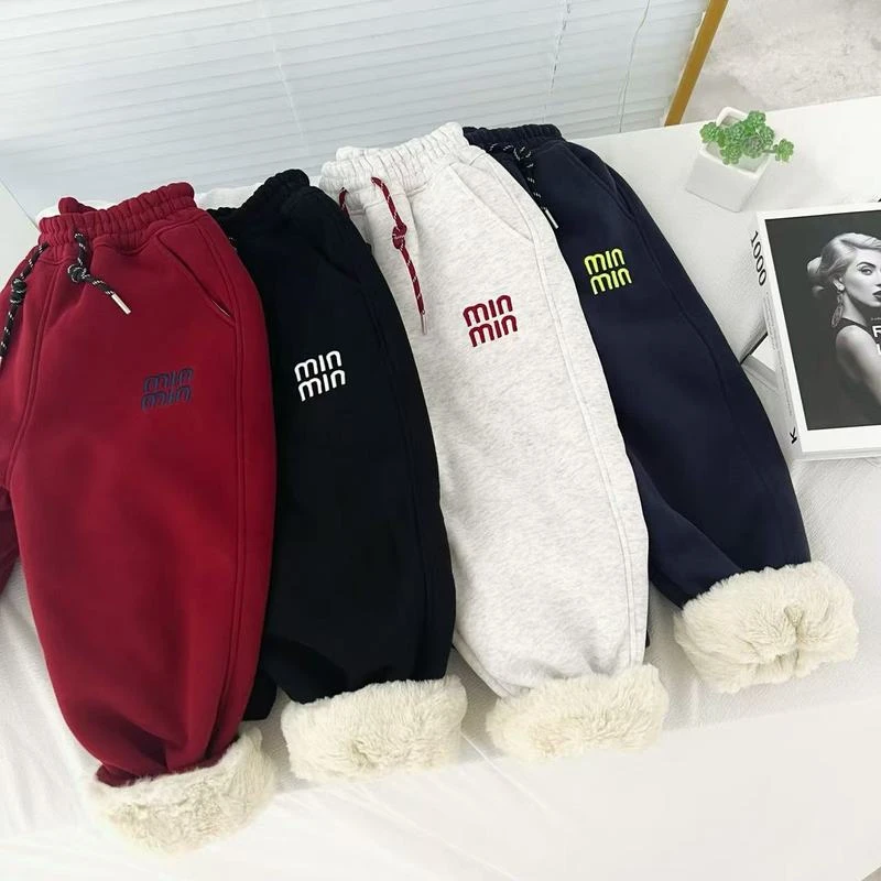 【超厚仿兔毛绒】童装保暖外穿棉裤休闲裤加绒秋冬中大童