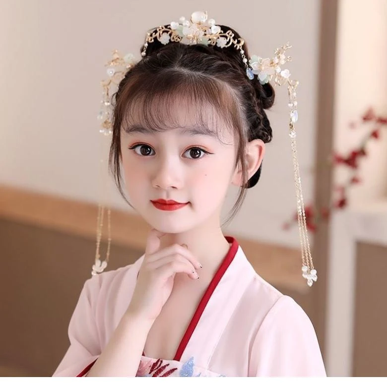 汉服头饰流苏簪发仙气步摇发簪簪子古风超仙发冠发梳对簪全套古装