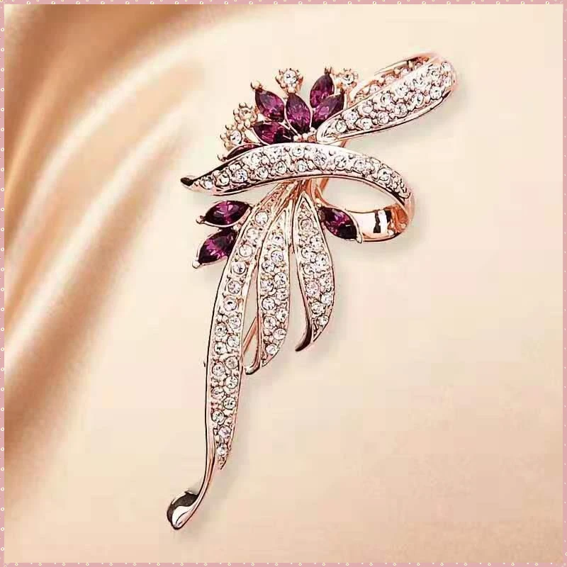 高级感胸针高档轻奢精致玫瑰花胸针固定衣服扣子时尚胸花扣针别针