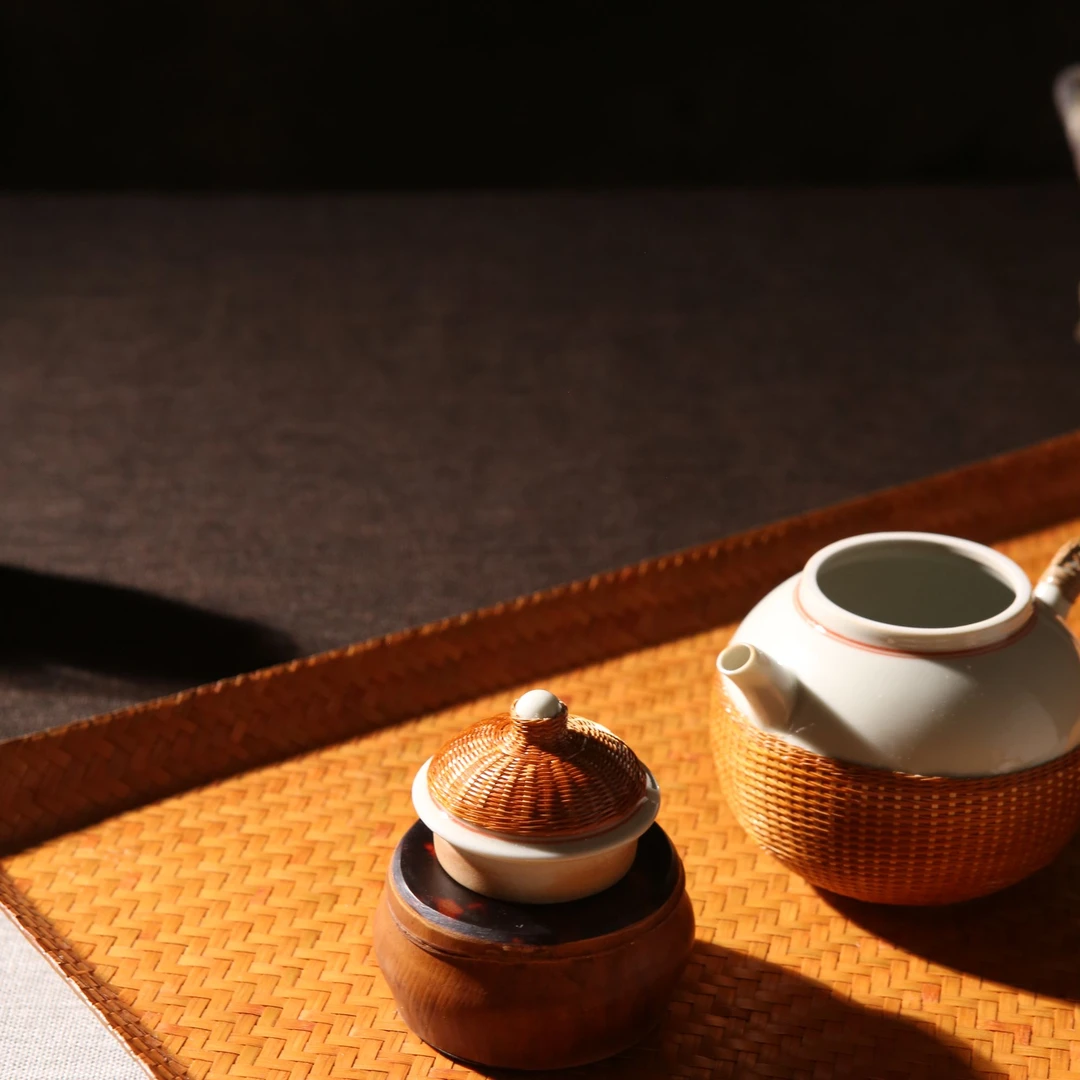 ZT-J0095 [匠人严选] 择藤 玳瑁龟甲竹盖置  中