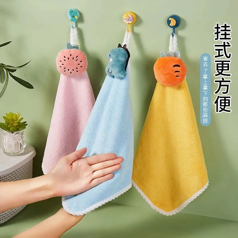 【芳芳宠粉】儿童可爱擦手巾小毛巾挂式吸水方巾吸水柔软手帕速干