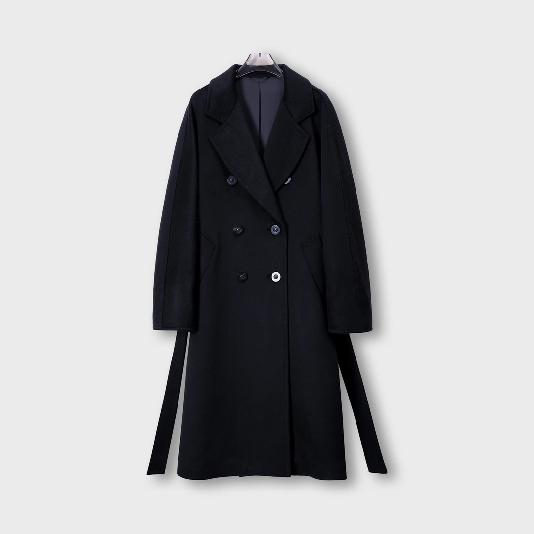 "AnYuHui"100纯山羊绒四层加厚经典801宽松版型大衣外套秋冬新款