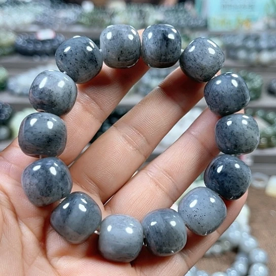 和田玉手链未镶嵌新疆和田青花卡16