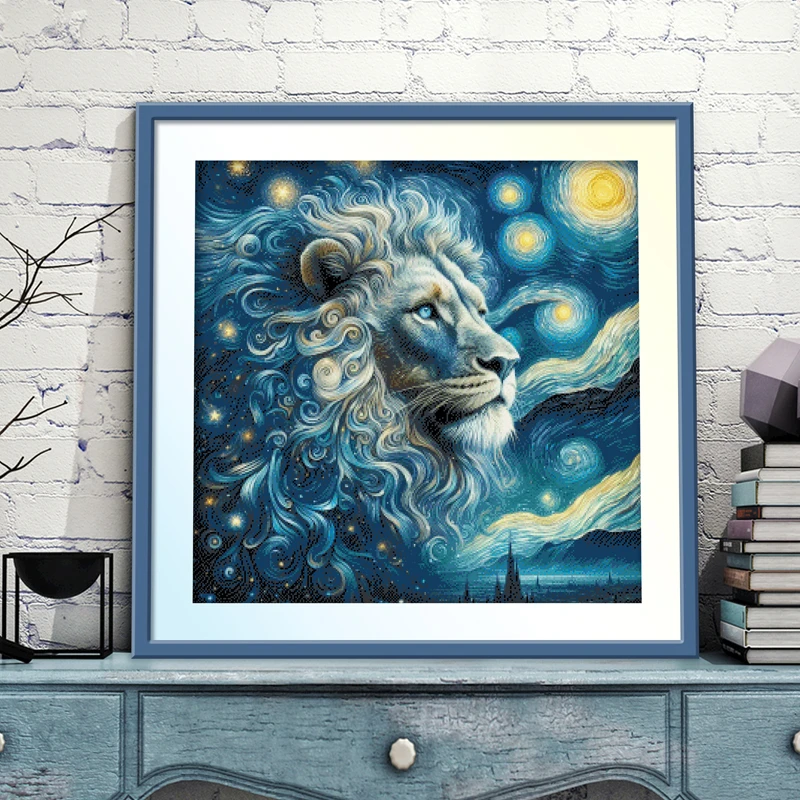 ks十字绣星梦王子狮子自己手工棉线绣124色清新印花