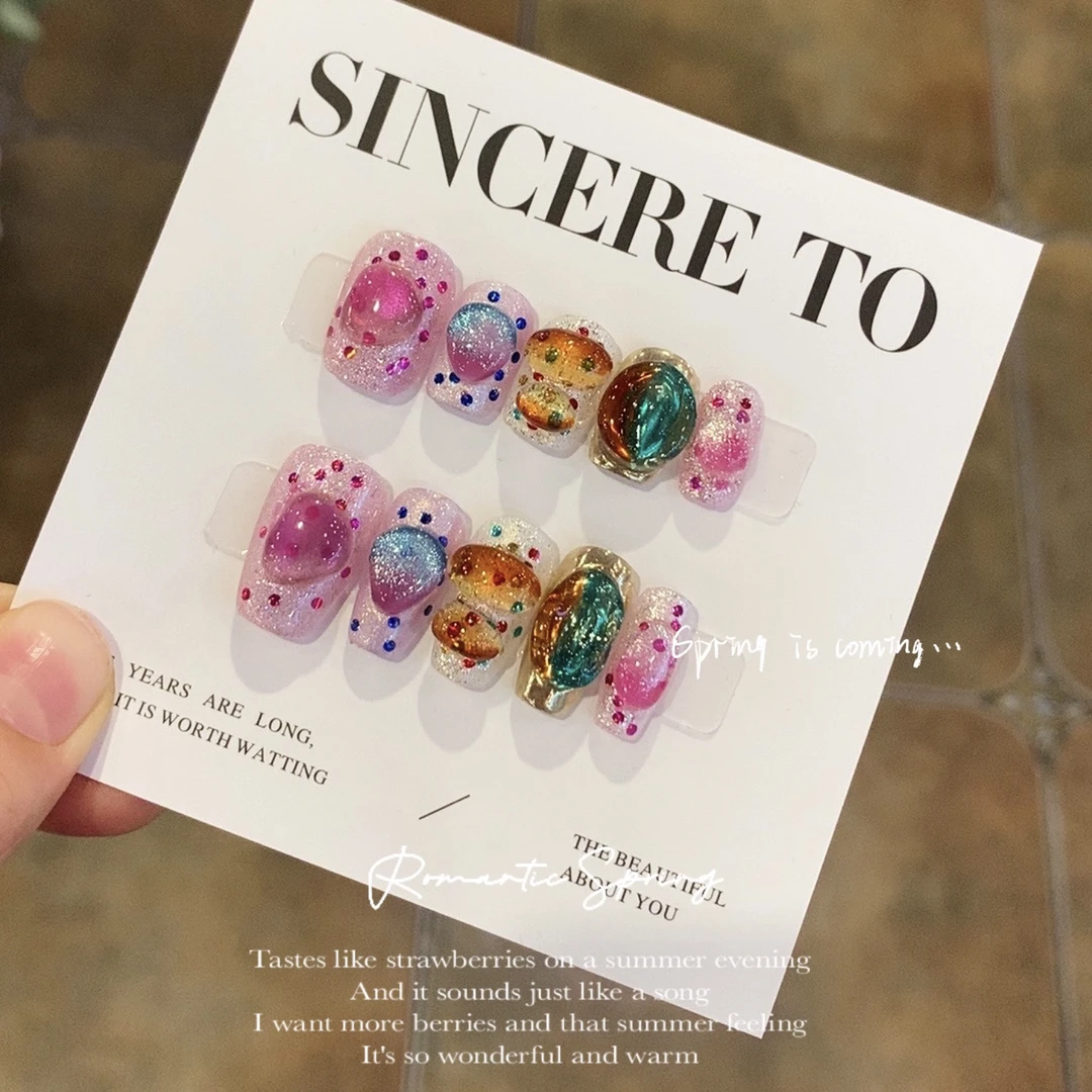 【马特泡泡】336大小姐 高端手工穿戴甲10片
