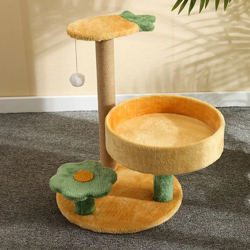 剑麻猫爬架实木猫抓柱树屋猫玩具猫抓板跳台猫咪窝猫架胡萝卜爬架