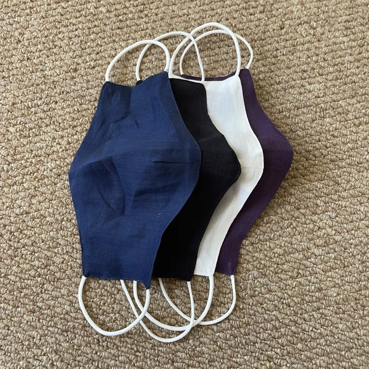 【口罩】三季款防晒防尘色织亚麻苎麻轻薄透气立体显脸小口罩