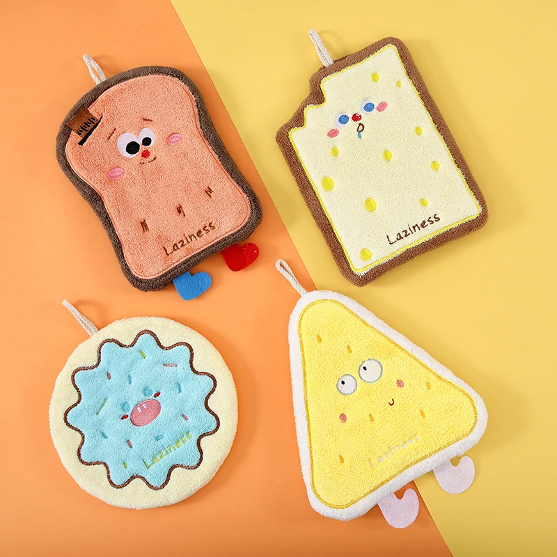 千姑娘可爱擦手巾浴室加厚卡通擦手帕毛巾洗手小方巾厨房抹布