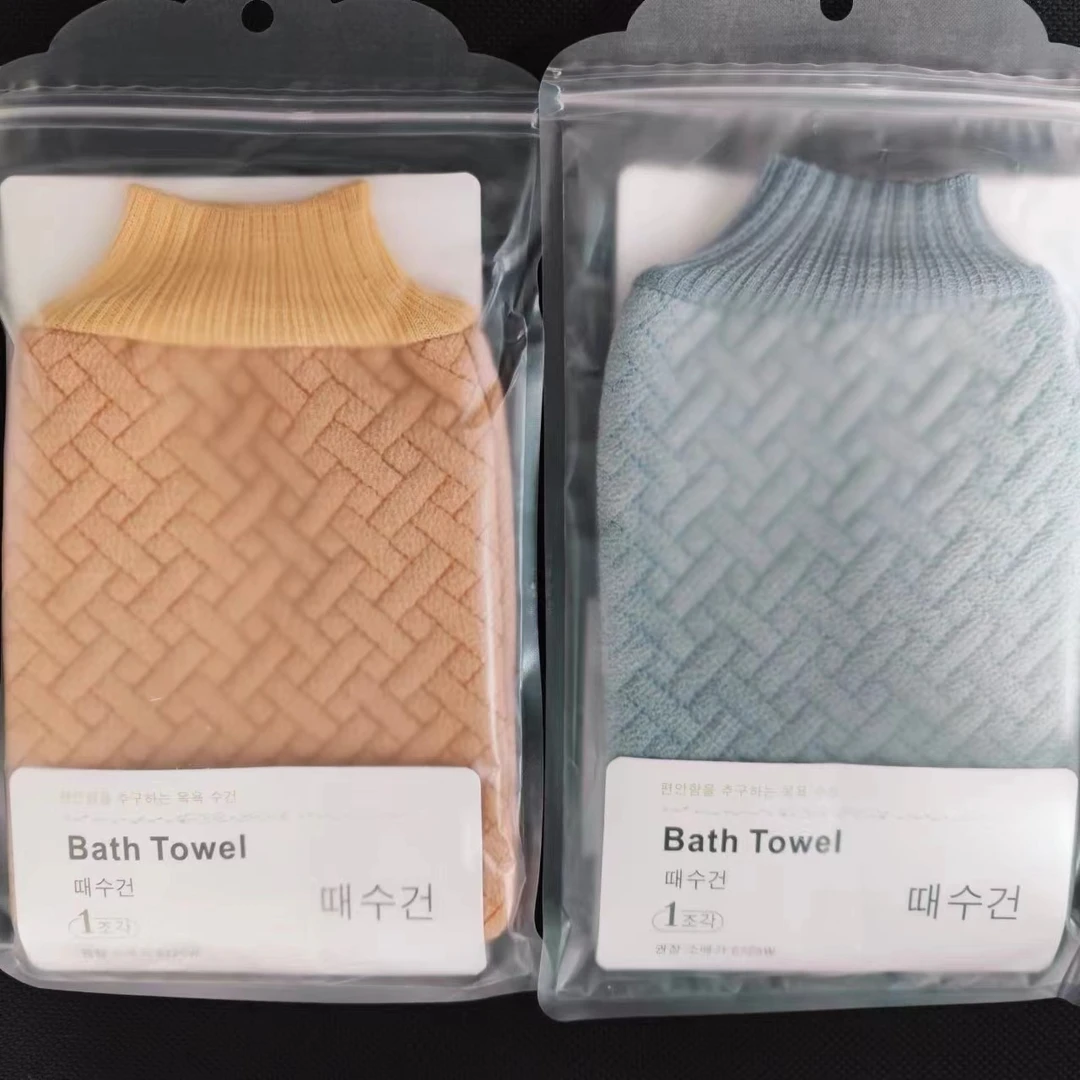 搓澡巾双面粗细砂拉背搓澡神器去污去泥