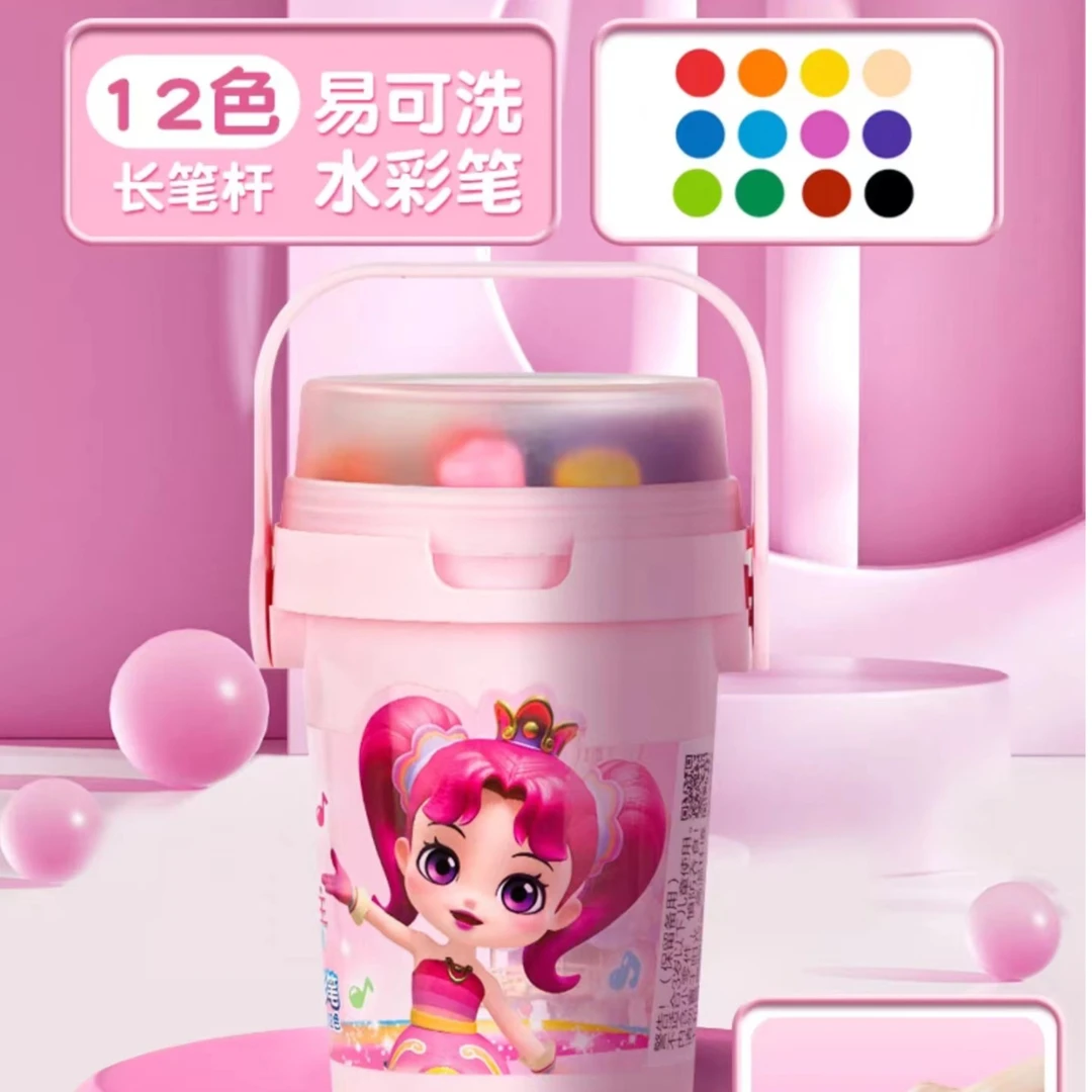 得力音乐公主爱美莉12色水彩笔-70740-12