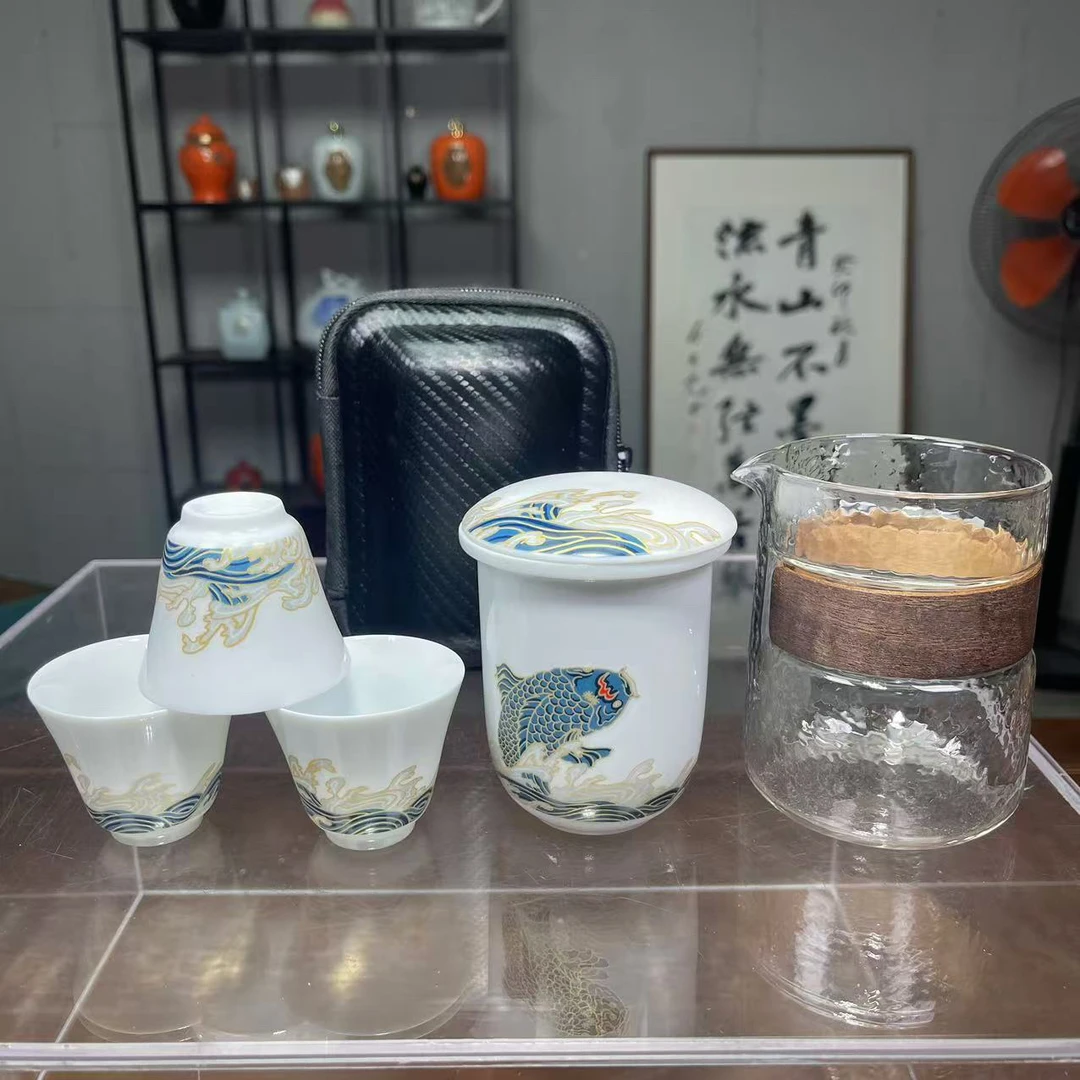 高端茶具浪里白条鲤鱼旅行套K1