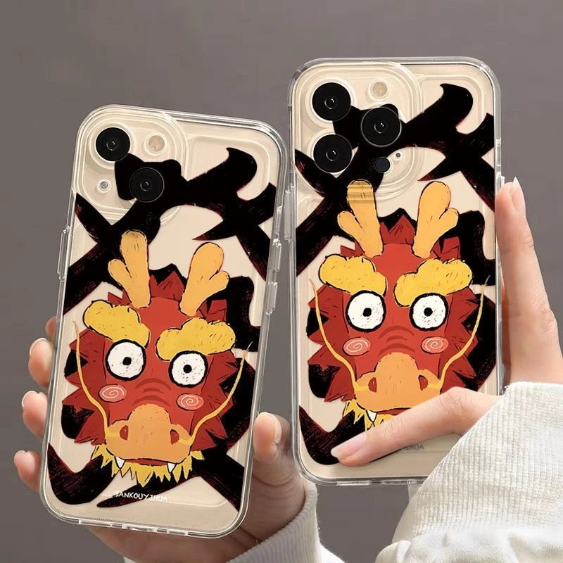 发财龙头苹果15ProMax手机壳iPhone14新款13可爱12简约11软壳X女8