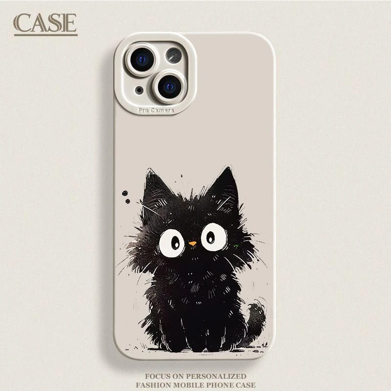 可爱小猫苹果15ProMax手机壳iPhone14新款13硅胶12简约11软壳X女8