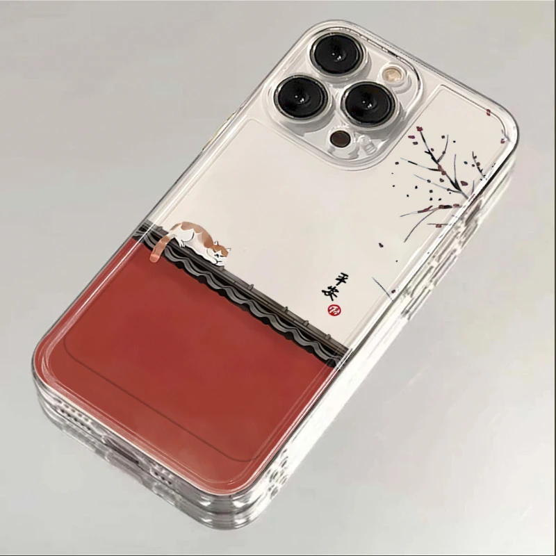 国风红墙苹果手机壳15/14/13promax硅胶12全包x透明仙女xr保护套8