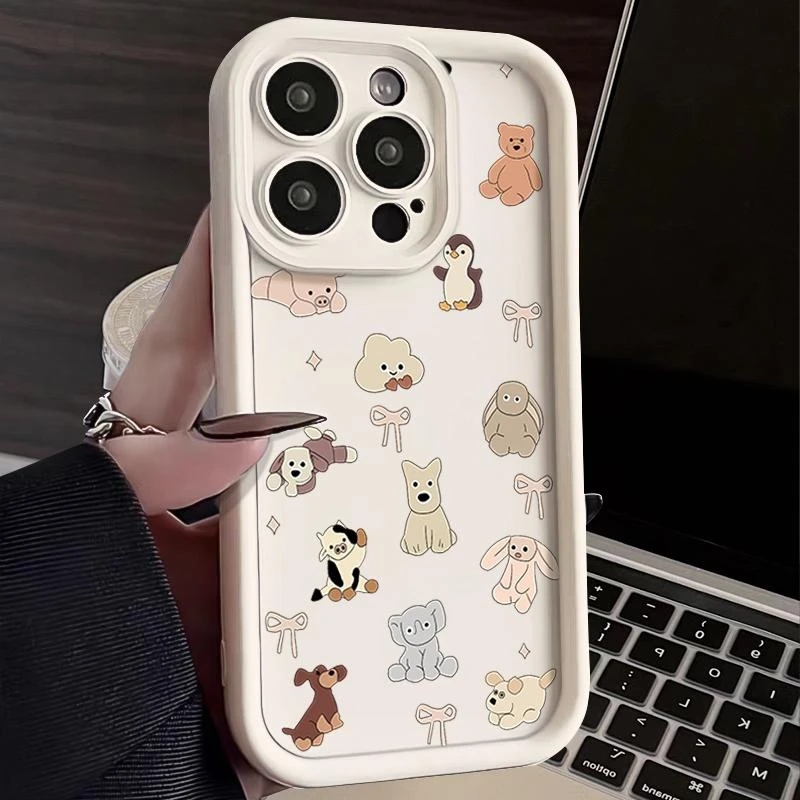 小熊苹果14手机壳iPhone13promax防摔11硅胶7Plus女12软壳15全包x