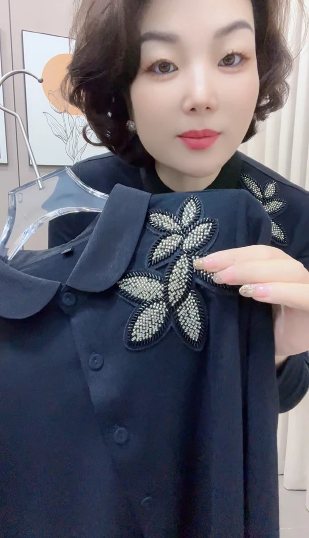 《林李上新》248232百搭修身针织开衫时尚洋气翻领长袖针织衫显瘦