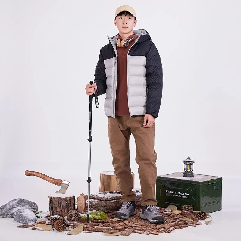 冈狄斯户外羽绒服冬季连帽保暖90白鸭绒外套 021（微瑕专拍）