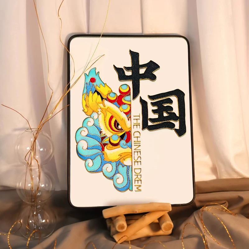 东琅景泰蓝掐丝珐琅画diy材料包精品制作非遗手工艺品中国风国潮