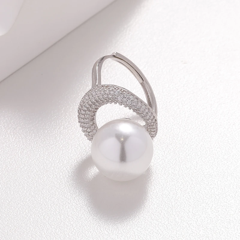 925银银制品 YyQs——S925银12mm单珠戒指时尚百搭优雅气质秋冬必备