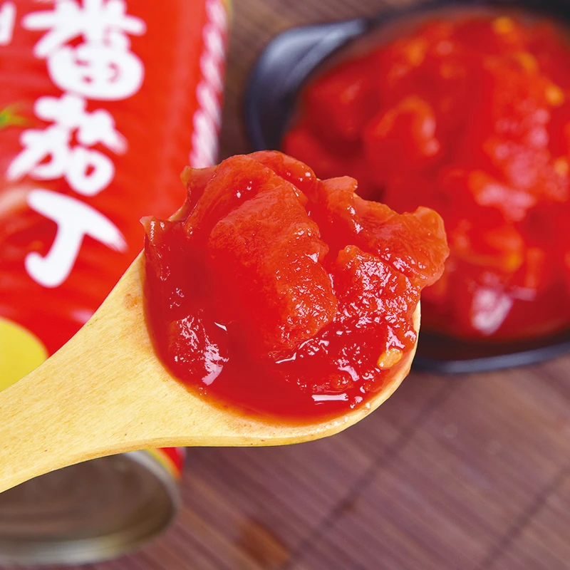 【2024年】内蒙古乌兰布和沙漠完熟大田番茄丁425g*8罐/200g*12罐