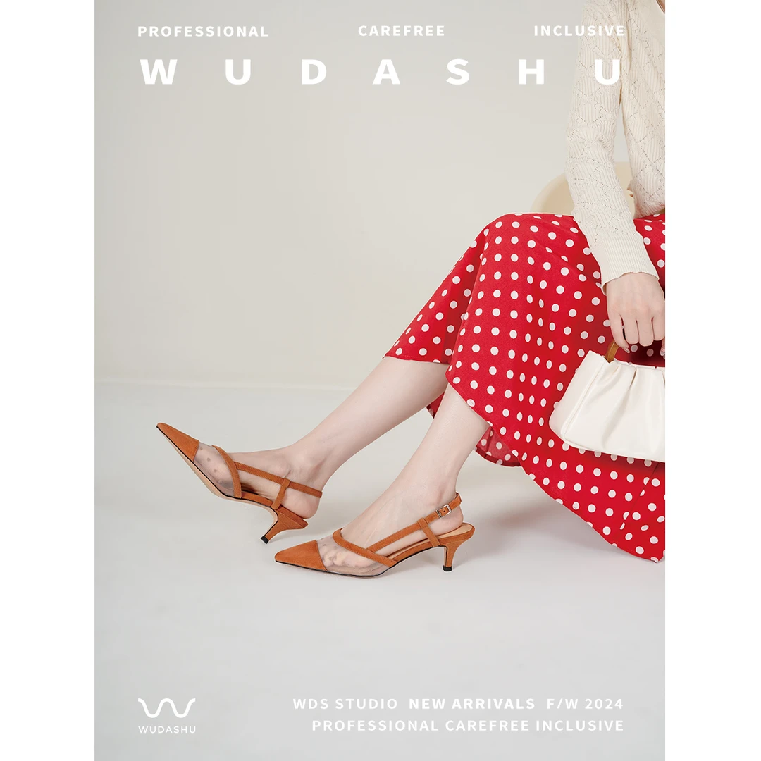 穿高跟鞋的吴大叔浅口高跟鞋女鞋气质单鞋时尚细跟法式包头气质