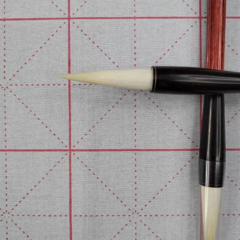 星悦华龙【细嫩光峰羊毫】纯老羊毫 牛角斗专用毛笔行草书法软笔