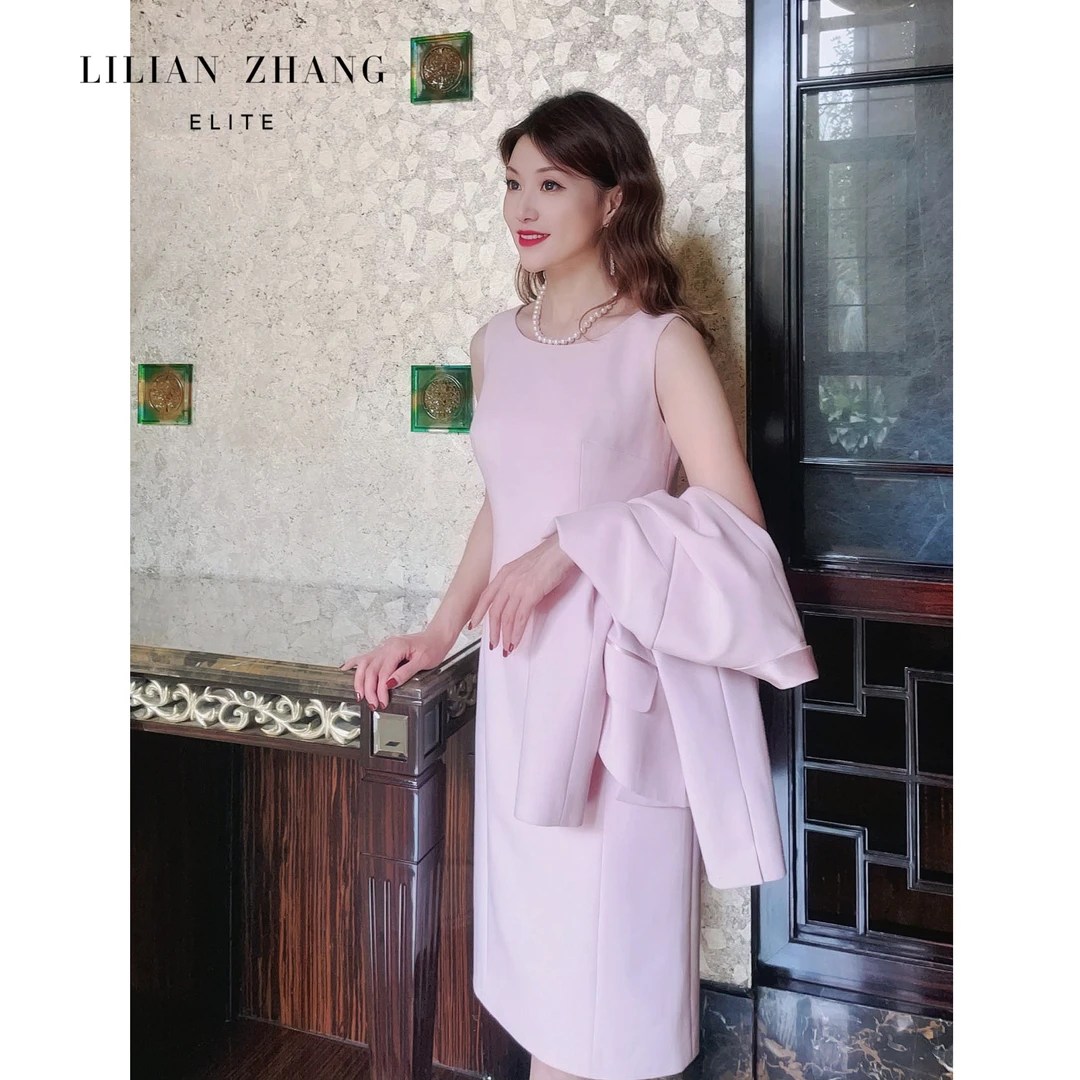定制—经典之美—魅力自由Lady小个子连衣裙、春夏粉色系穿搭2201042