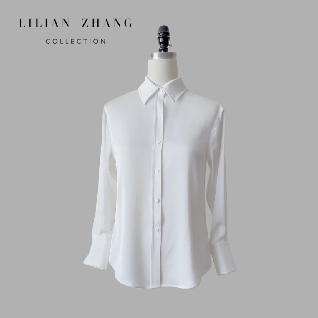 爱的永恒—优雅绽放Lady挚爱衬衫、设计感—通纯色勤衬衣 2302014